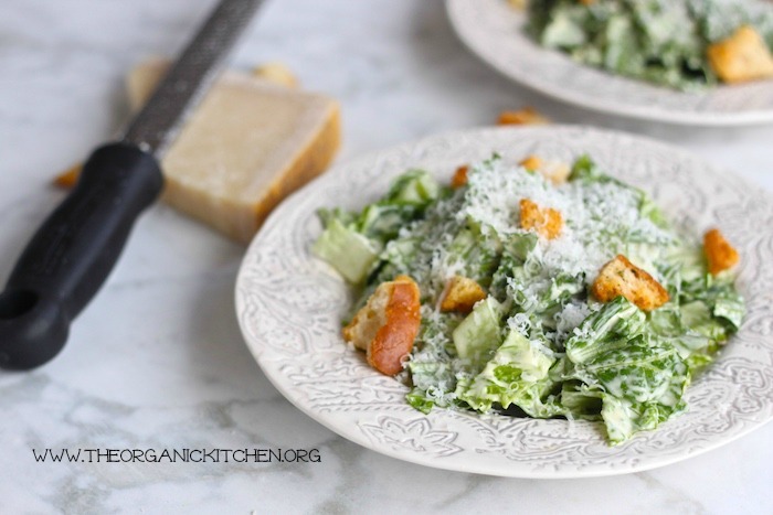 Caesar salad to serve with Spaghetti with Homemade Meatballs