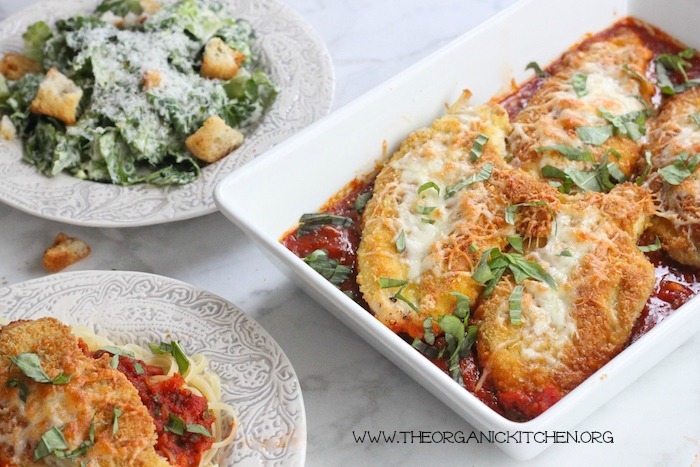 Easy Chicken Parmesan with a Gluten Free Option!