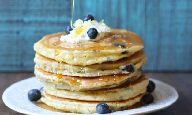 Lemon Blueberry Ricotta Pancakes