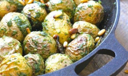 Roasted Baby Potatoes with Pesto