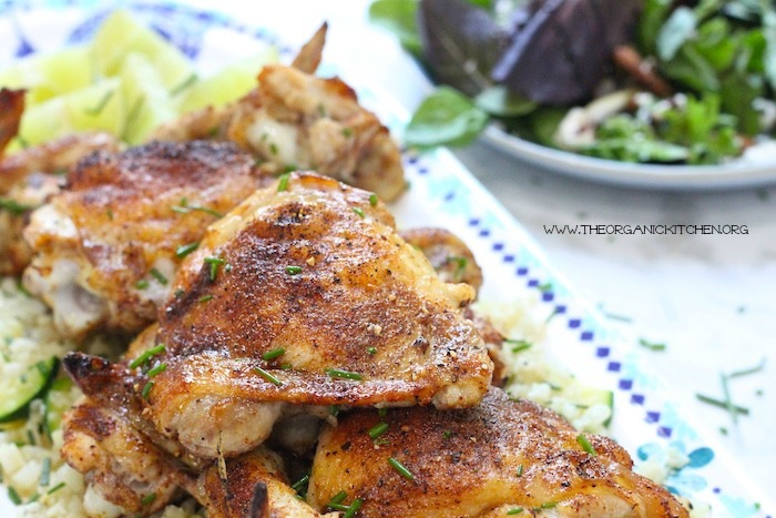 Moroccan Chicken and Cauliflower Rice Platter!