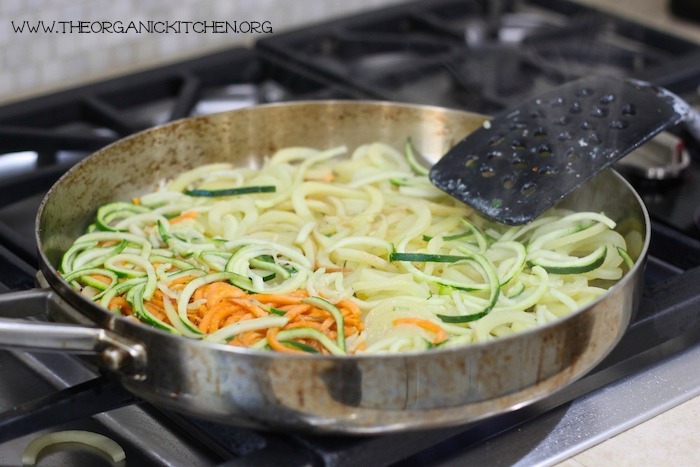 Crispy Spiralized Vegetables with Chipotle Lime Cashew Dipping Sauce! Paleo/Whole 30