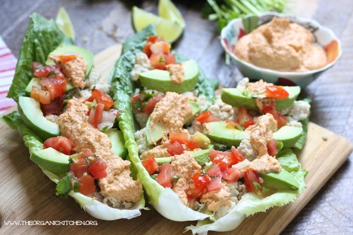 Whole 30/Paleo Chicken Tacos with Chipotle Lime Cashew Sauce