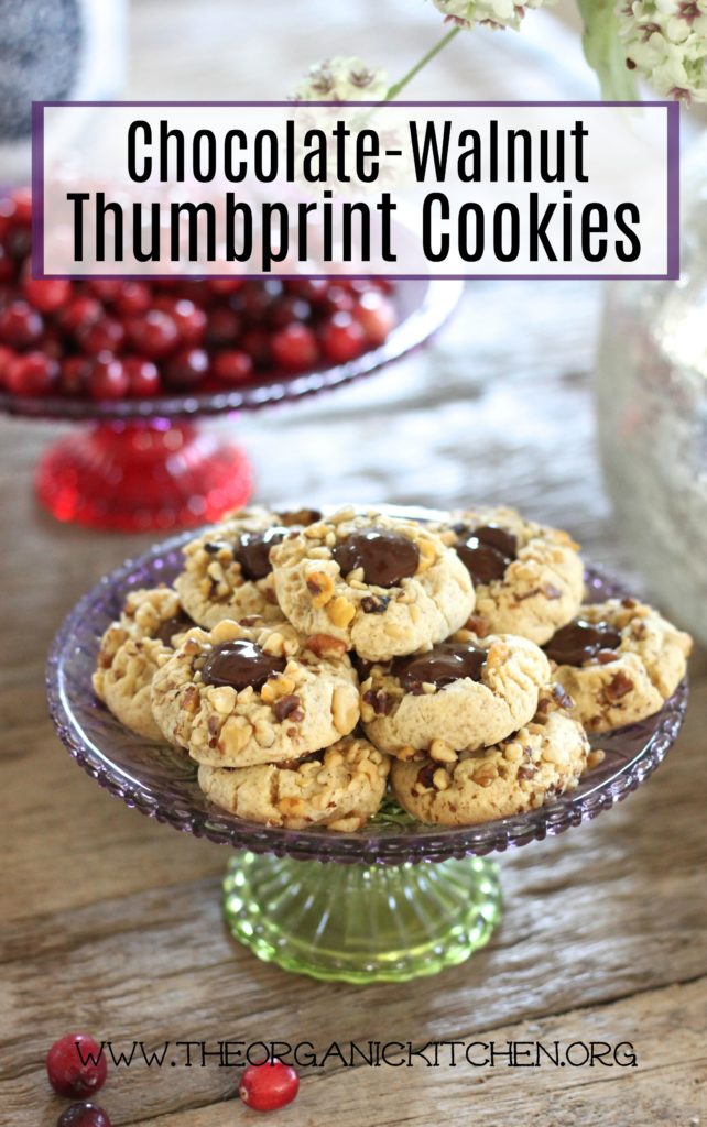 Chocolate Walnut Thumbprint Cookies - with Gluten free and grain free versions