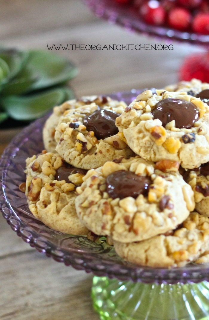 Chocolate Walnut Thumbprints Cookies - with Gluten free and grain free versions