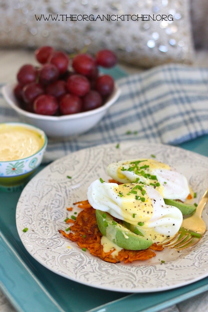 Whole 30 Eggs Benedict with Easy Blender Hollandaise Sauce!