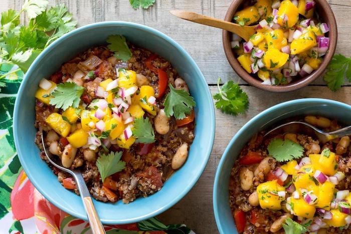 Vegan Jamaican Jerk Chili with Mango Salsa!