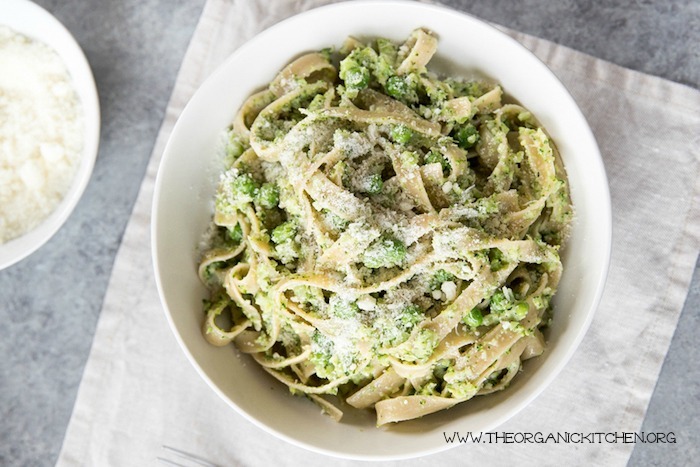 Pasta with Creamy Broccoli and Peas~ Gluten Free