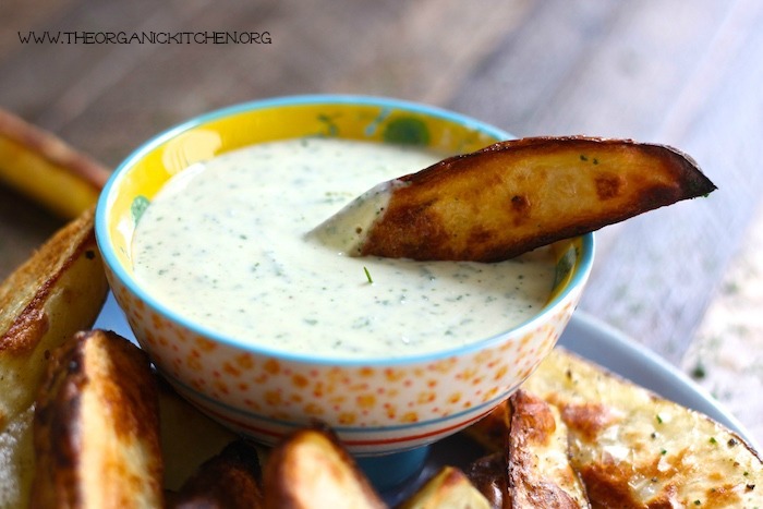 Whole 30 Potato Wedges with Ranch Dressing!