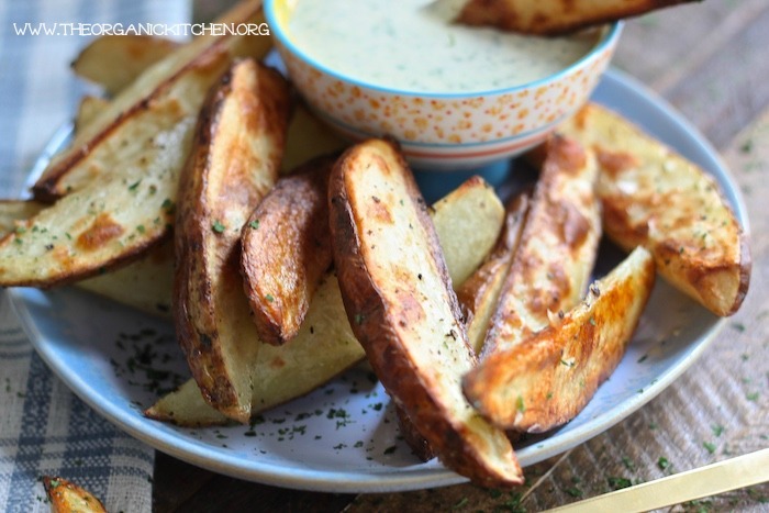 Whole 30 Potato Wedges with Ranch Dressing!