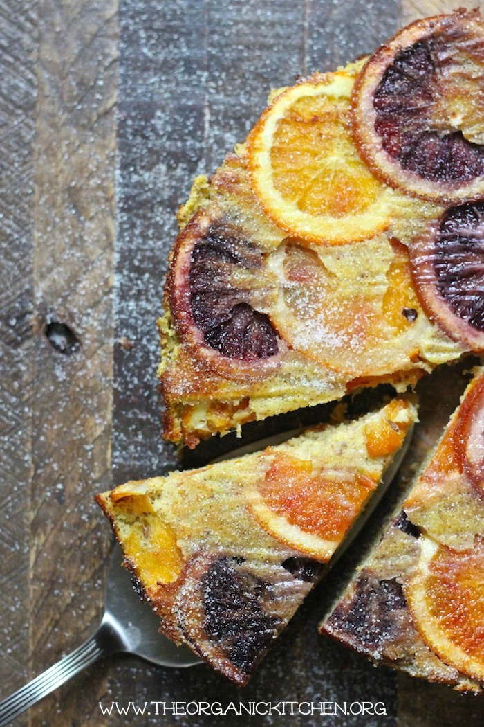 Upside Down Orange Almond Cake #orangealmondcake #bloodoranges #grainfree #dairyfree #lowcarb
