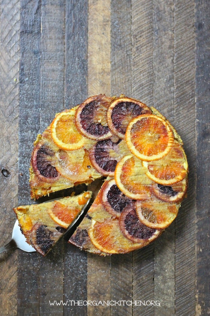 Upside Down Orange Almond Cake