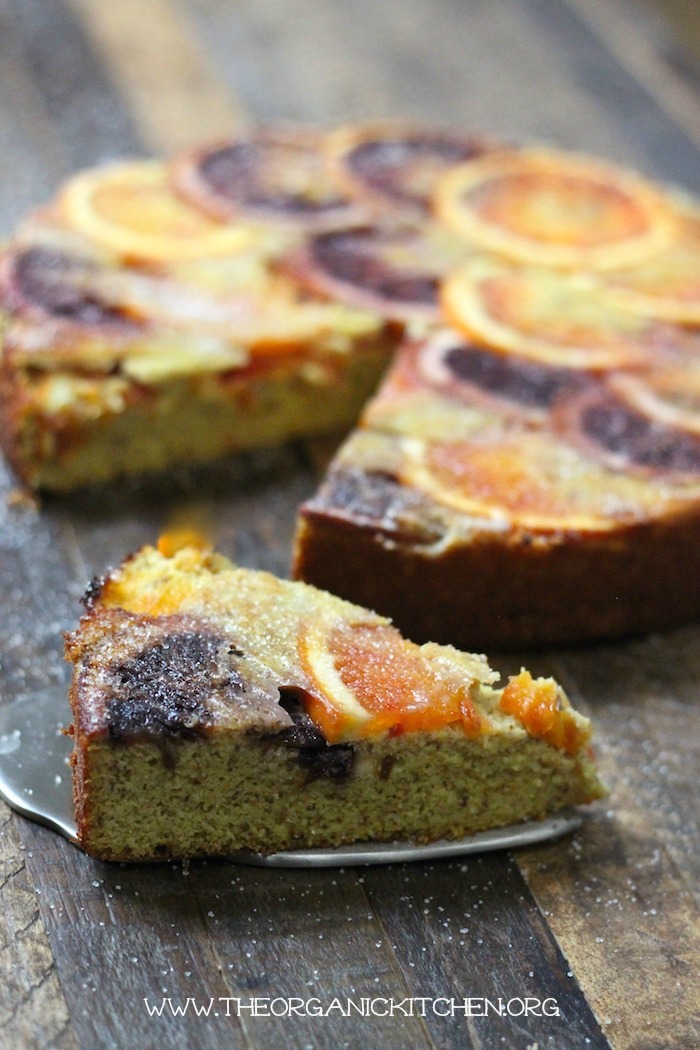 Upside Down Orange Almond Cake #orangealmondcake #bloodoranges #grainfree #dairyfree #lowcarb