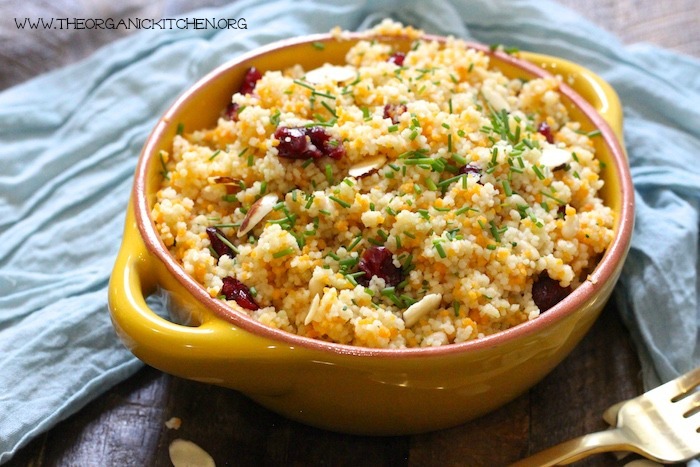 Jeweled Moroccan Couscous an Easy Side Dish! | The Organic Kitchen Blog ...