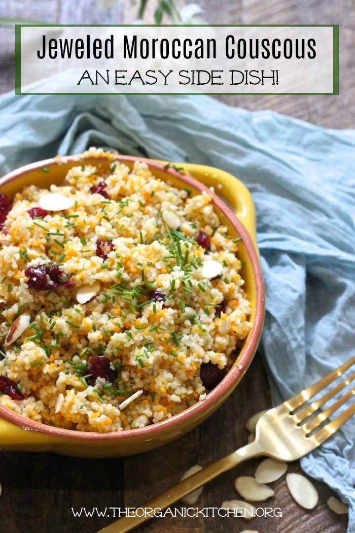 Jeweled Moroccan Couscous an Easy Side Dish! #couscous #moroccancouscous #easysidedish #pasta 