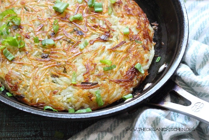 Traditional Swiss Rosti! #Whole30 #Easy #Glutenfree #potatofritter #hashbrowns