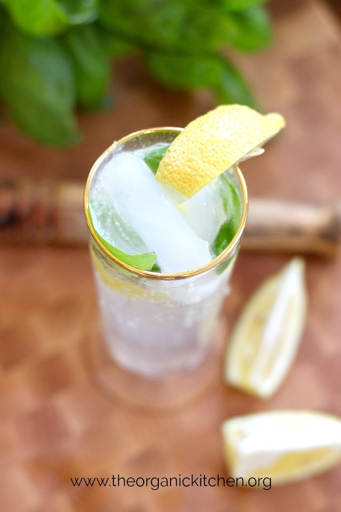 Lemon Basil Spritzer~ Non Alcoholic “Mocktail”