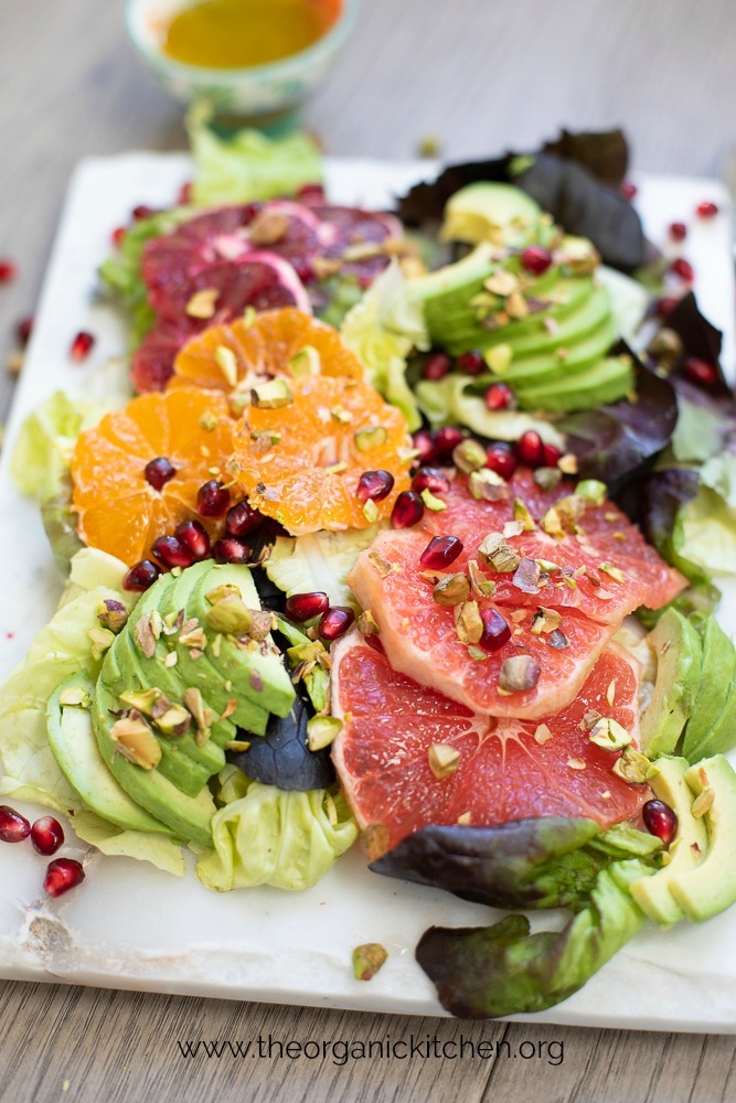 Citrus and Avocado Salad with lemon Poppy Seed Dressing #citrussalad #paleo #whole30 #lemonpoppyseed