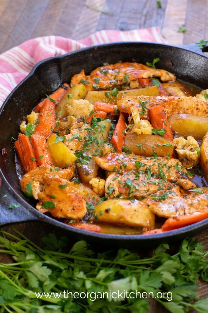 One Pan Braised Chicken and Vegetables