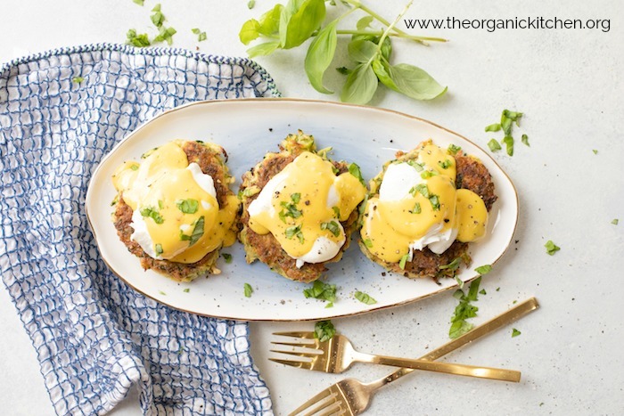 Farmhouse Zucchini Eggs Benedict! (Paleo-Whole30 option) #eggsbenedict #whole30eggsbenedict #paleo #whole30 #whole30breakfast