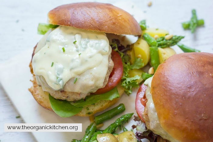 Jalapeño Turkey Burgers with Basil Mayo