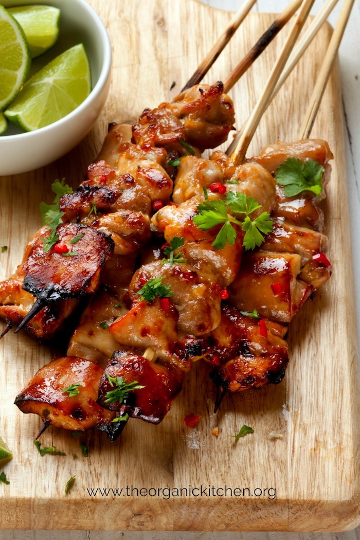 Skewered lime spiced chicken