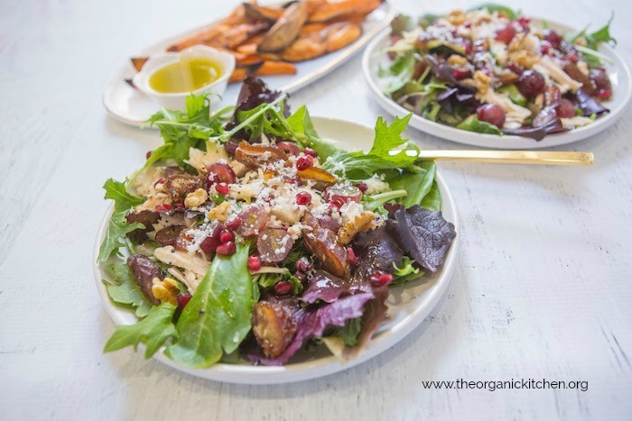 Chicken and Grape Salad with Roasted Sweet Potatoes