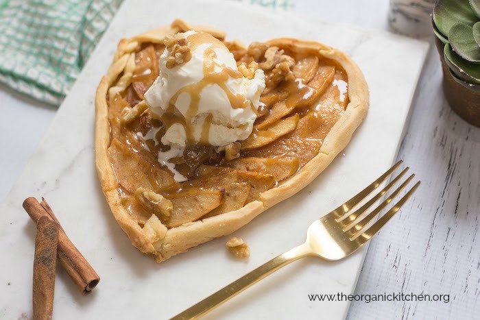 Apple Tart a la Mode with Easy Caramel Sauce!