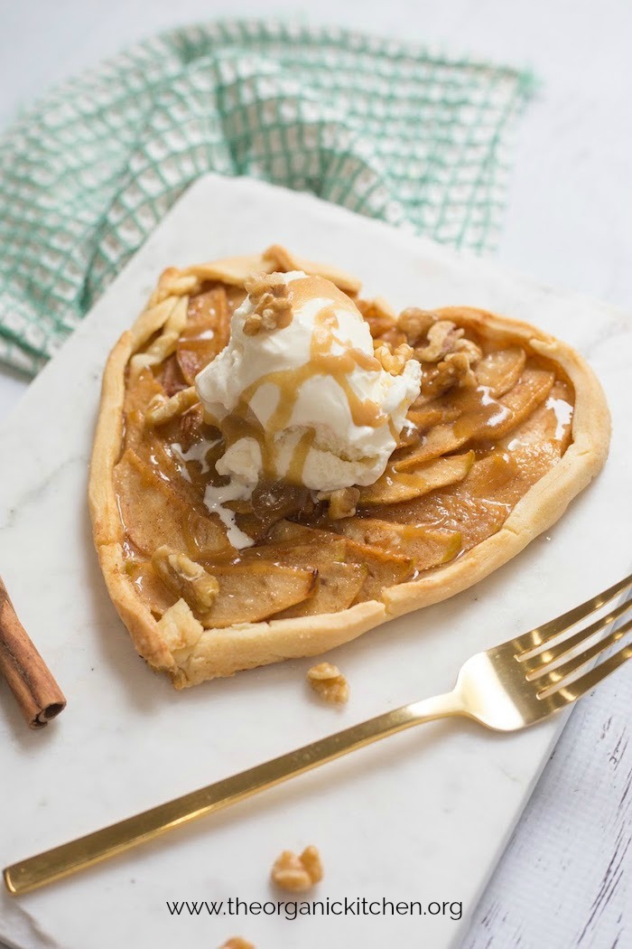 Apple Tart a la Mode with easy Caramel Sauce