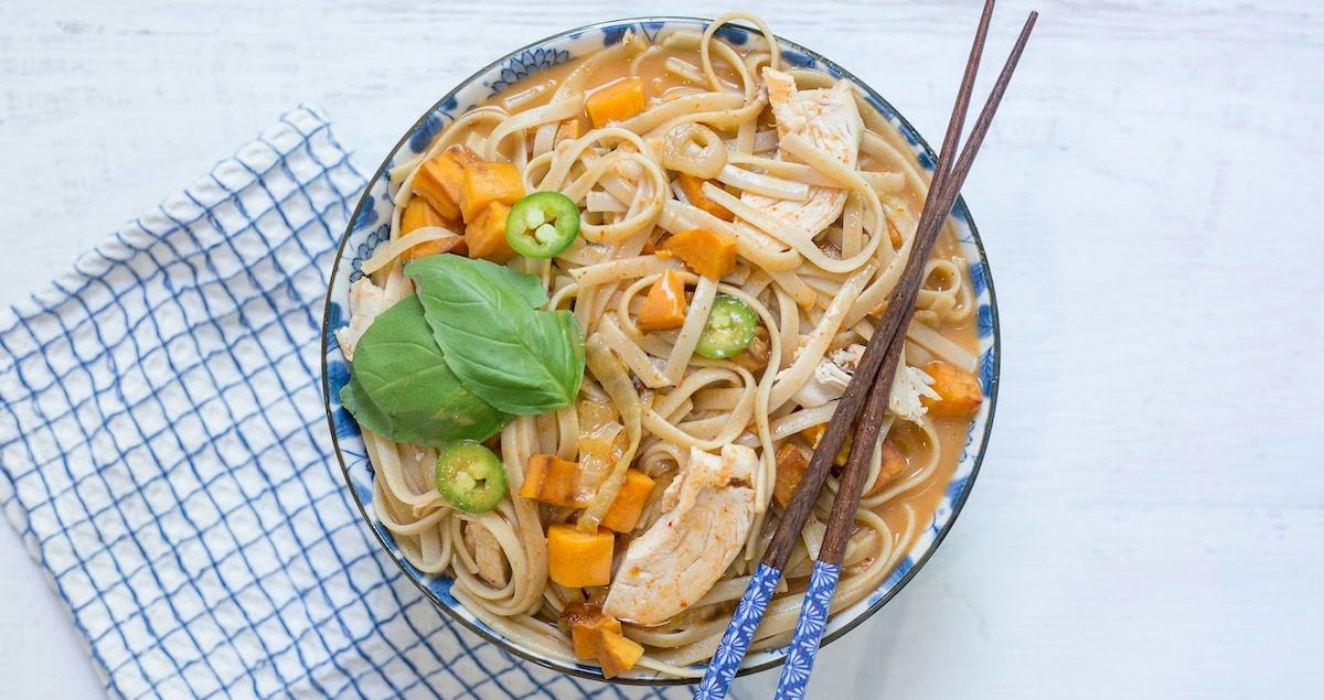 Chicken and Sweet Potato Asian Noodle Soup Gluten free The Organic