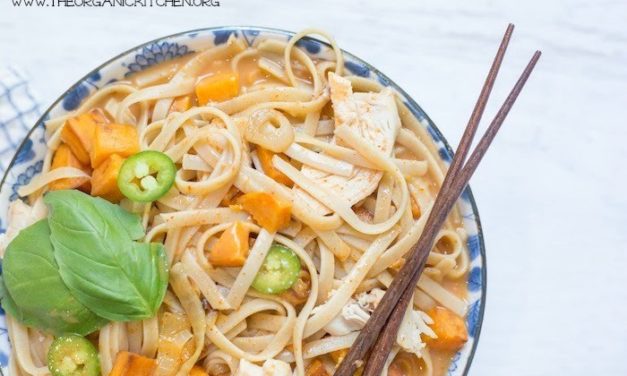 Chicken and Sweet Potato Asian Noodle Soup- Gluten free