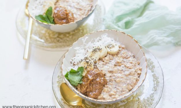 Maple, Almond Butter and Banana Overnight Oats