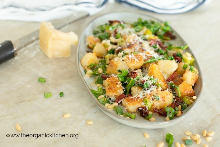 Gnocchi with Sun Dried Tomatoes and Baby Arugula! (Low Carb-Keto Option!)