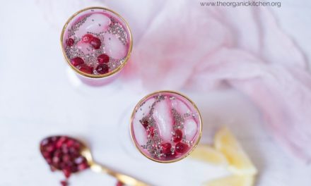 Low Carb Lemon Pomegranate Spritzer with Chia