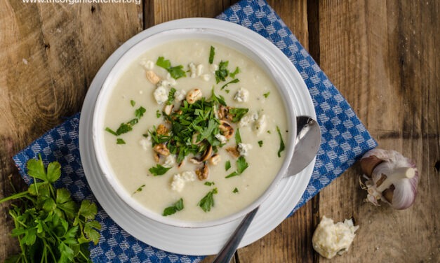 Roasted Cauliflower Soup (Dairy Free and Whole30 options)