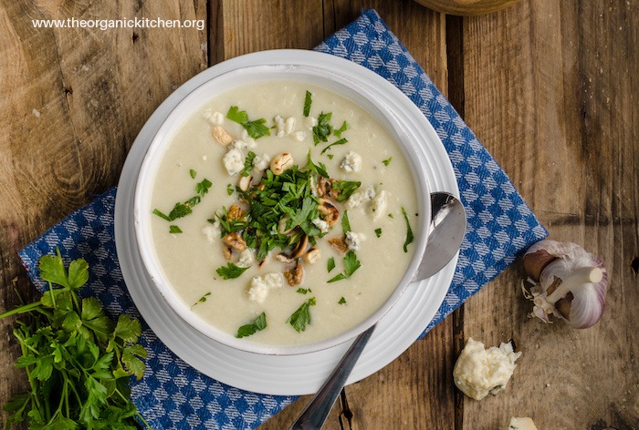 Roasted Cauliflower Soup (Dairy Free and Whole30 options)