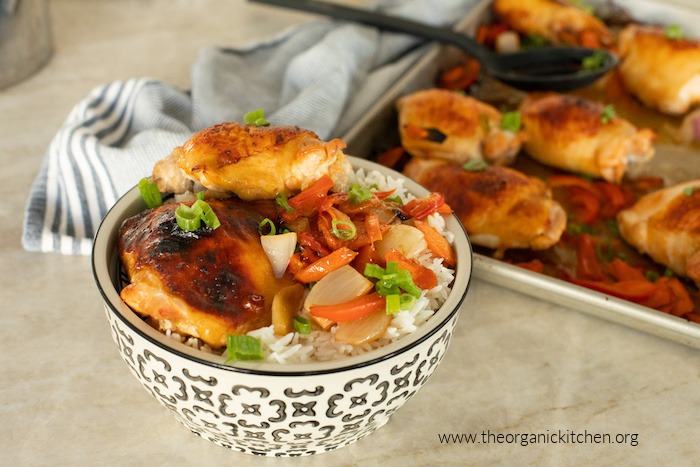 Spicy Thai Chicken and Rice bowl as part of 12 Fantastic Rice Bowl Recipes!