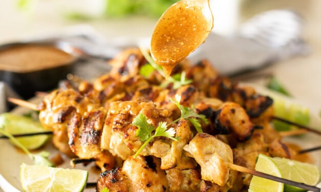 Chicken Satay with Sweet and Spicy Sauce!