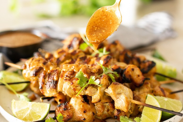 Chicken Satay with Sweet and Spicy Sauce!