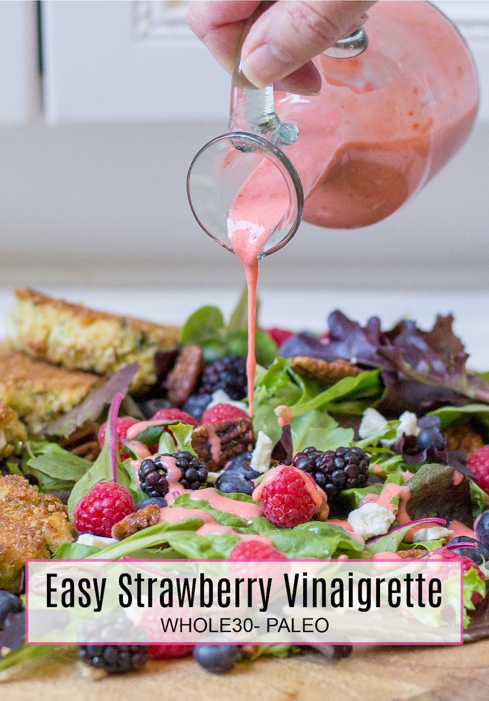 Paleo and Whole30 Strawberry Vinaigrette Dressing, Vegetarian