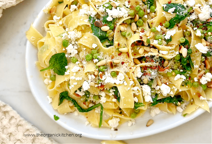 Pappardelle with Wilted Greens (Gluten Free Option)