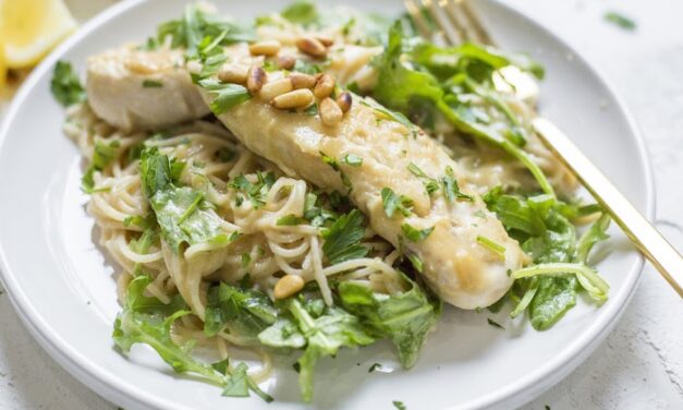 Easy Chicken Piccata with Baby Arugula