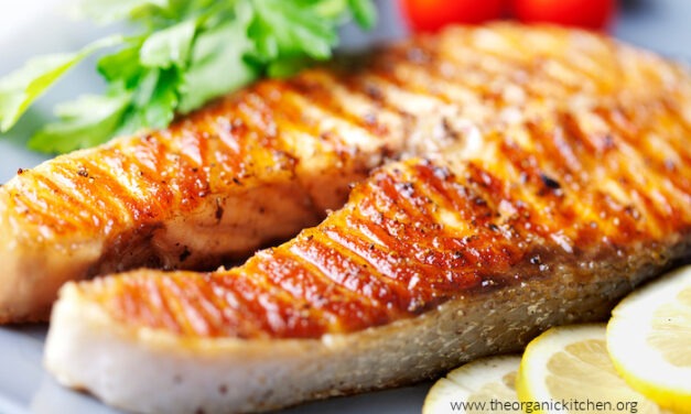 Simple Grilled Salmon Steaks (made indoors or out)