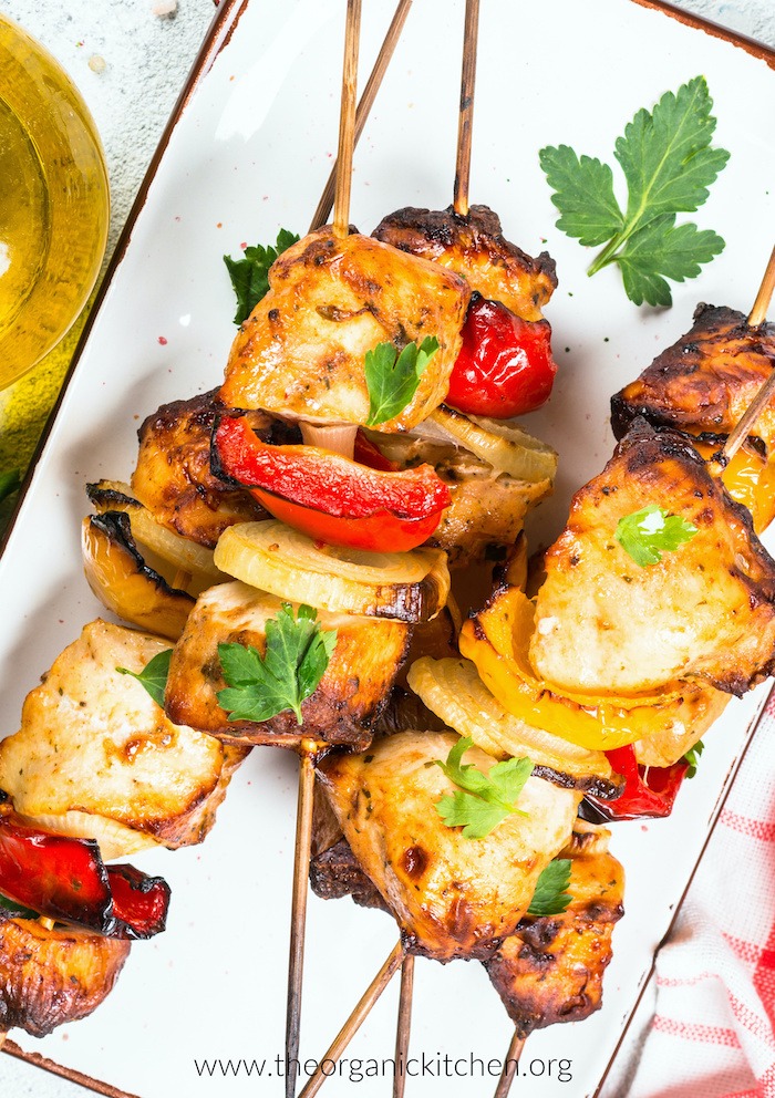 Grilled Greek Chicken Kabobs Whole30 Keto