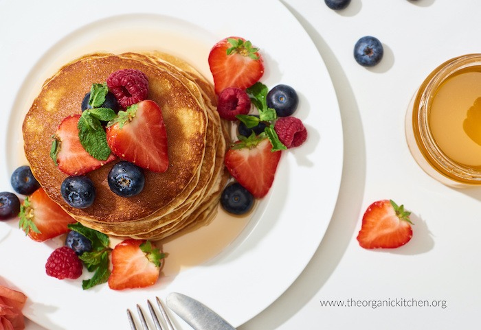 Sour Cream Pancakes with Seasonal Fruit