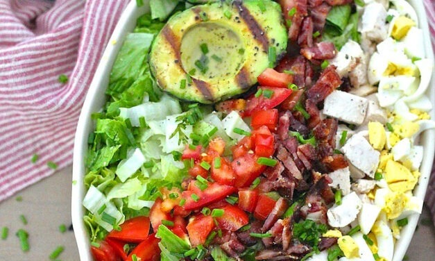 Grilled Avocado Cobb Salad (Keto-Paleo-Whole30)