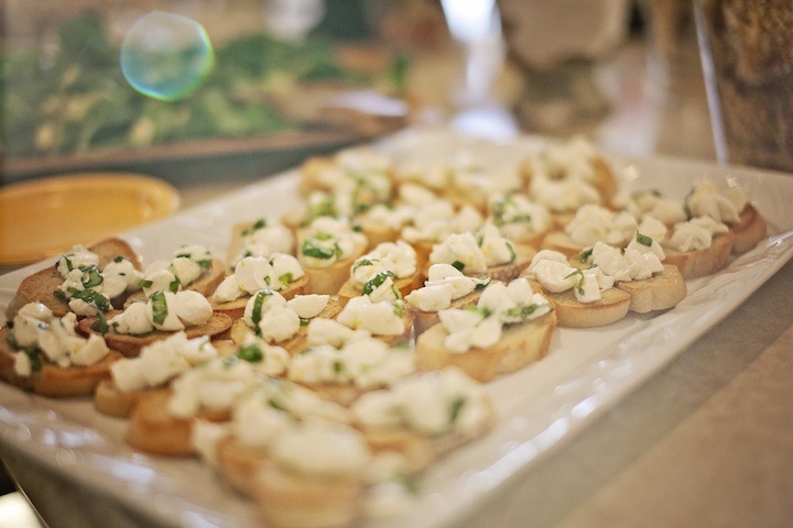 Easy Mozzarella Lemon Basil Crostini