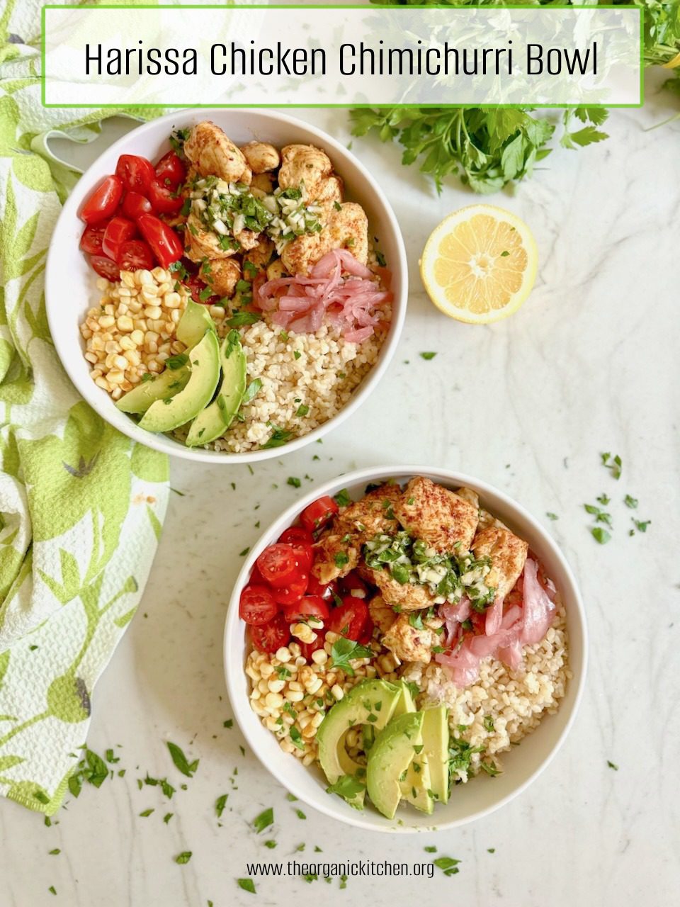 Harissa Chicken and Chimichurri Rice Bowl