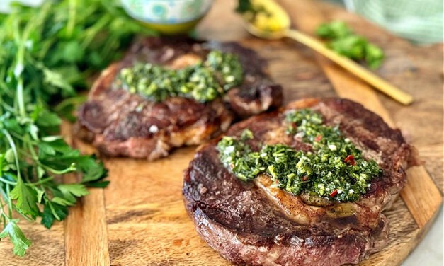 Grilled Rib-Eye Steaks with Chimichurri (Whole30)