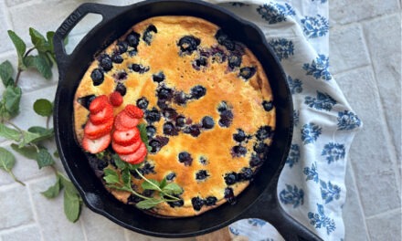 Lemon Blueberry Dutch Baby (No Refined Sugar!)